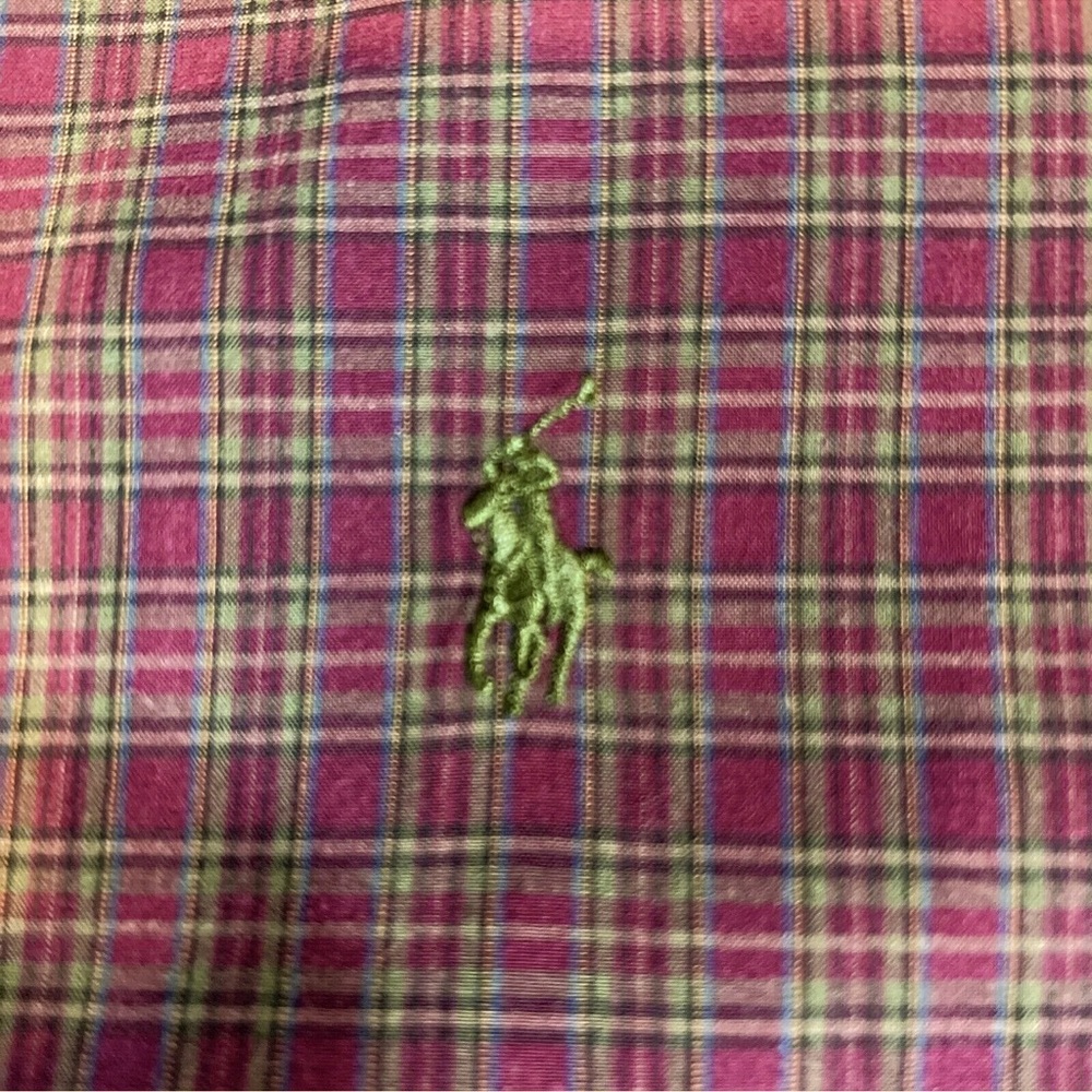 Polo Ralph Lauren Mens XXL/18 Classic Fit Checked Long Sleeve Shirt Red